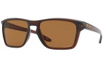 Okulary przeciwsłoneczne Oakley Sylas OO9448-02 Prostokątne Brązowe