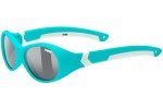 Okulary przeciwsłoneczne uvex sportstyle 510 Turquoise / White Mat S3 Owalne Zielone