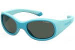 Okulary przeciwsłoneczne Polaroid Junior PLD8038/S MVU/M9 Polarized Owalne Niebieskie