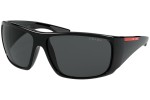 Okulary przeciwsłoneczne Prada Linea Rossa PS04VS 1AB5S0 Prostokątne Czarne