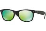 Okulary przeciwsłoneczne Ray-Ban New Wayfarer Flash RB2132 622/19 Kwadratowe Czarne