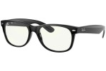 Okulary przeciwsłoneczne Ray-Ban New Wayfarer Everglasses RB2132 901/BF blue-light [non-prescription] Kwadratowe Czarne