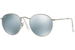 Okulary przeciwsłoneczne Ray-Ban Round Metal Flash Lenses RB3447 019/30 Okrągłe Srebrne