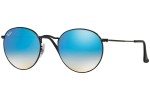 Okulary przeciwsłoneczne Ray-Ban Round Metal Flash Lenses Gradient RB3447 002/4O Okrągłe Czarne