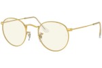 Okulary przeciwsłoneczne Ray-Ban Round Metal Everglasses RB3447 9196BL blue-light [non-prescription] Okrągłe Złote