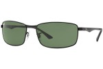 Okulary przeciwsłoneczne Ray-Ban RB3498 002/71 Prostokątne Czarne