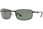 Okulary przeciwsłoneczne Ray-Ban RB3498 002/9A Polarized Prostokątne Czarne