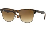 Okulary przeciwsłoneczne Ray-Ban Clubmaster Oversized RB4175 878/51 Browline Brązowe