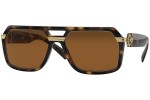 Okulary przeciwsłoneczne Versace Vintage Icon Pilot VE4399 108/73 Flat Top Havana