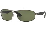 Okulary przeciwsłoneczne Ray-Ban RB3527 029/9A Polarized Prostokątne Szare
