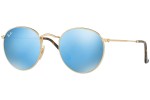 Слънчеви очила Ray-Ban Round Flat Lenses RB3447N 001/9O Заоблени Златна