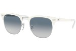 Okulary przeciwsłoneczne Ray-Ban Clubmaster Metal RB3716 90883F Browline Białe