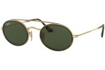 Okulary przeciwsłoneczne Ray-Ban Oval Double Bridge RB3847N 912131 Owalne Złote