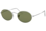 Okulary przeciwsłoneczne Ray-Ban Oval RB3547 91984E Tiny Srebrne