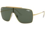 Okulary przeciwsłoneczne Ray-Ban Wings II RB3697 905071 Pojedyncze | Shield Złote