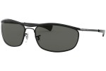 Okulary przeciwsłoneczne Ray-Ban Olympian I Deluxe RB3119M 002/58 Polarized Prostokątne Czarne