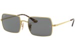 Okulary przeciwsłoneczne Ray-Ban Rectangle RB1969 9150B1 Kwadratowe Złote