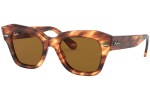 Okulary przeciwsłoneczne Ray-Ban State Street RB2186 954/33 Kwadratowe Havana