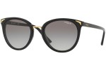 Okulary przeciwsłoneczne Vogue Eyewear Metallic Beat Collection VO5230S W44/11 Kocie oczy Czarne