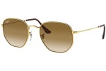 Okulary przeciwsłoneczne Ray-Ban Hexagonal RB3548 001/51 Pilotki (Aviator) Złote