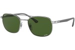 Okulary przeciwsłoneczne Ray-Ban Chromance Collection RB3670CH 003/P1 Polarized Kwadratowe Srebrne