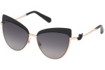 Okulary przeciwsłoneczne Swarovski SK0220 05B Kocie oczy Czarne