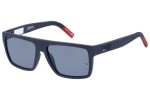 Okulary przeciwsłoneczne Tommy Jeans TJ0004/S FLL/KU Kwadratowe Niebieskie