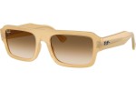 Okulary przeciwsłoneczne Ray-Ban Lukas RB4454 680651 Prostokątne Brązowe