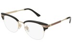 Okulary korekcyjne Gucci GG0201O 001 Browline Czarne