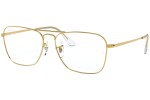Okulary korekcyjne Ray-Ban Caravan II RX6536 3086 Kwadratowe Złote