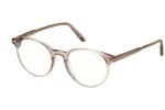 Okulary korekcyjne Tom Ford FT5695-B 045 Okrągłe Brązowe