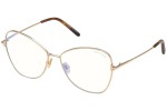 Okulary korekcyjne Tom Ford FT5738-B 028 Kocie oczy Złote