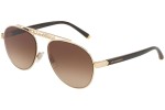 Okulary przeciwsłoneczne Dolce & Gabbana DG Logo Collection DG2235 02/13 Pilotki (Aviator) Złote