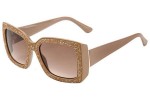 Okulary przeciwsłoneczne Jimmy Choo VIV/S FWM/HA Kwadratowe Beżowe