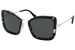 Okulary przeciwsłoneczne Miu Miu MU55VS PC75S0 Kocie oczy Czarne