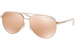 Okulary przeciwsłoneczne Michael Kors Hvar MK5007 1080R1 Pilotki (Aviator) Złote