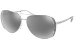 Okulary przeciwsłoneczne Michael Kors Chelsea Glam MK1082 10056G Pilotki (Aviator) Srebrne