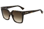 Okulary przeciwsłoneczne Moschino MOS079/S 086/HA Kwadratowe Havana