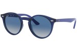 Okulary przeciwsłoneczne Ray-Ban Junior RJ9064S 70624L Okrągłe Niebieskie