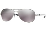 Okulary przeciwsłoneczne Ray-Ban RB8301 004/N8 Polarized Pilotki (Aviator) Srebrne