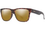 Okulary przeciwsłoneczne Smith LOWDOWN2 N9P/QE Polarized Kwadratowe Havana