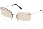 Okulary przeciwsłoneczne Tom Ford Camilla FT0682 28G Kocie oczy Złote