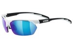 Okulary przeciwsłoneczne uvex sportstyle 114 White / Black Mat S3 Prostokątne Białe