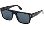 Okulary przeciwsłoneczne Tom Ford FT0907 01V Prostokątne Czarne