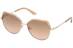 Okulary przeciwsłoneczne Guess GU7736 57G Kwadratowe Beżowe