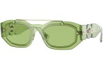 Okulary przeciwsłoneczne Versace Medusa Biggie VE2235 1252/2 Prostokątne Zielone