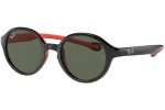 Okulary przeciwsłoneczne Ray-Ban Junior RJ9075S 710071 Okrągłe Czarne