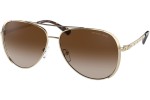 Okulary przeciwsłoneczne Michael Kors Chelsea Bright MK1101B 101413 Pilotki (Aviator) Złote