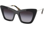 Okulary przeciwsłoneczne Miu Miu MU01WS 1AB5D1 Kocie oczy Czarne
