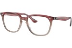 Okulary korekcyjne Ray-Ban RX4362V 8145 Kwadratowe Czerwone